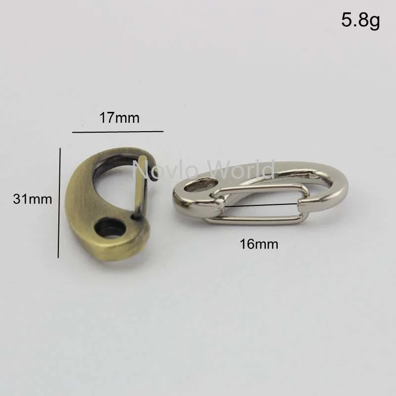 Nolvo World 5-20-100pcs 3 colors 31*17mm DIY bag buckles lobster clasps swivel snap hooks diy accessories