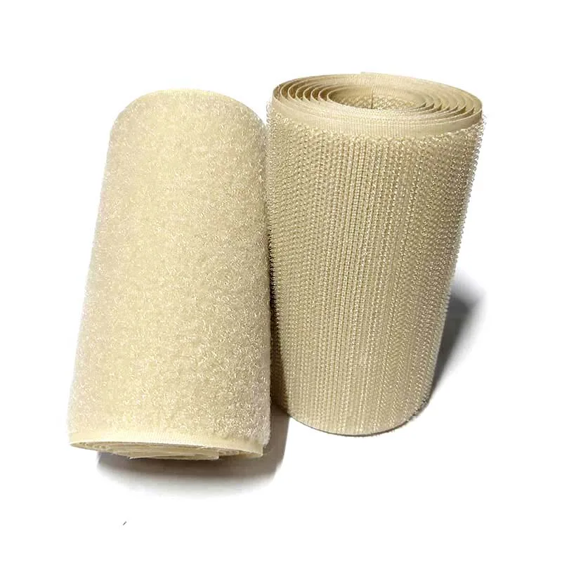 10CM Width Hook and Loop no adhesive hook loop fastener tape sewing magic tape sticker strap couture strip clothing khaki