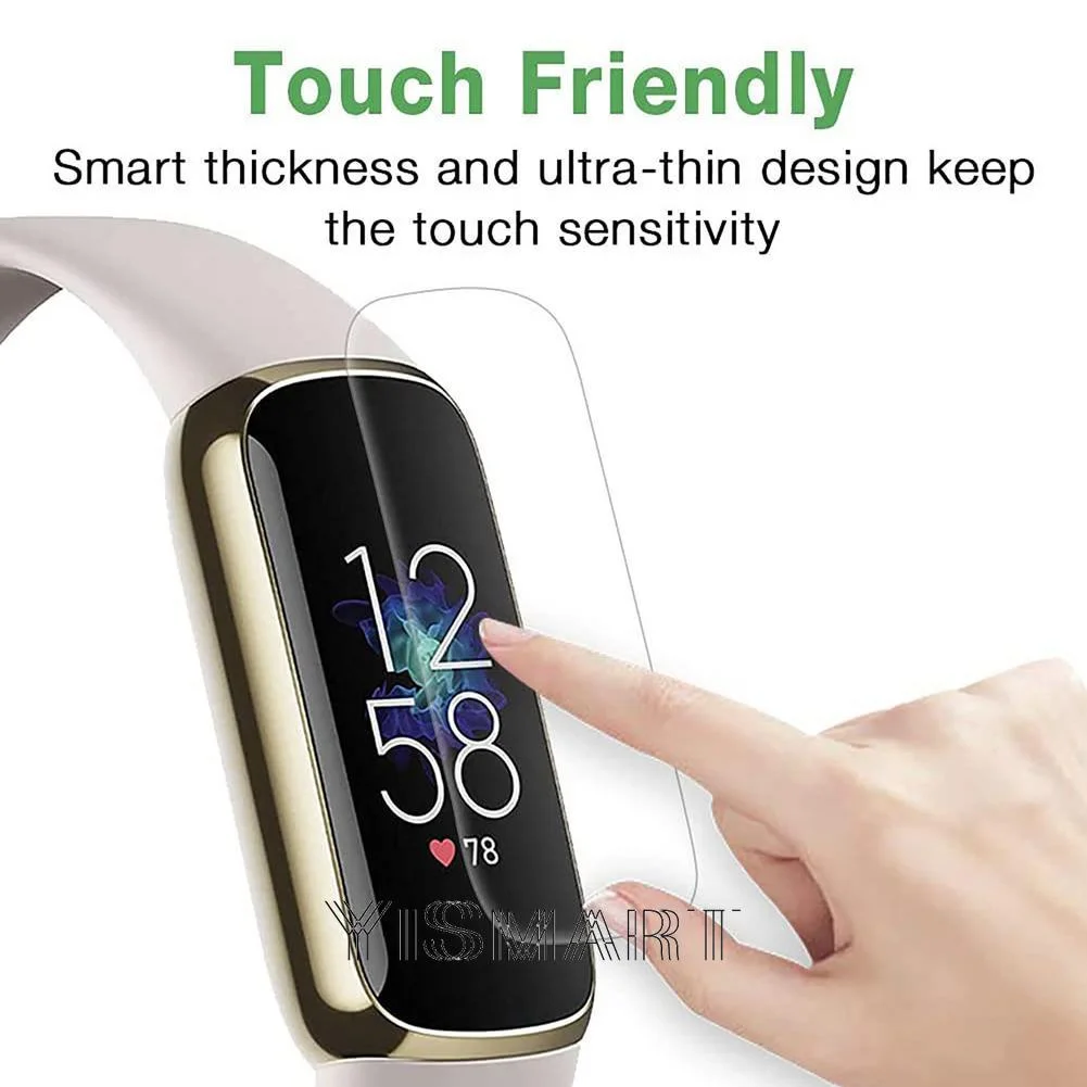 Miękka TPU przezroczysta folia ochronna dla Fitbit Luxe Band inteligentna opaska na rękę zabezpieczenie ekranu ochrona Smartwatch