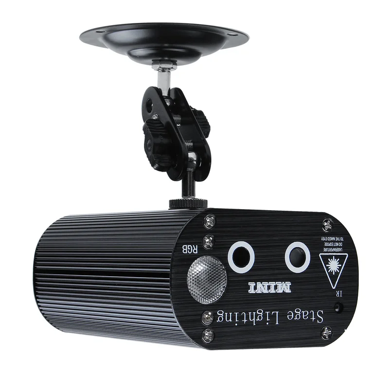 Luzes do projetor do laser da música do controle de voz da luz do palco do diodo emissor de luz do disco 36 modos rgb lâmpada efeito para a festa mostrar com controlador