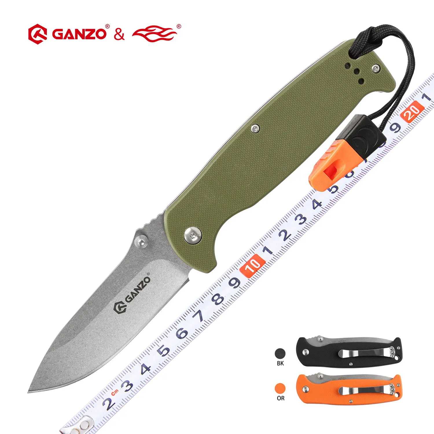 58-60HRC Ganzo G7412 440C G10 or Carbon Fiber Handle Folding knife Survival Camping tool Pocket Knife tactical edc outdoor tool