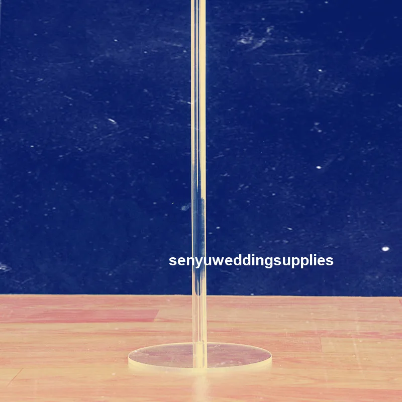 12pcs )acrylic floral plinths display wedding pedestal columns clear round acrylic plinth senyu1451