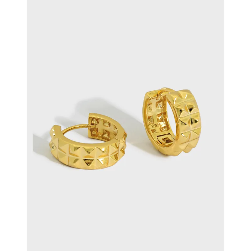 

100% REAL.925 Стерлинговое серебро белый, золотой; Большой широкий круг Шестерни Круглый обруч серьги huggie Подвески TLE1204