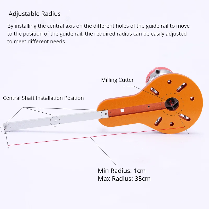 Nuova maschera da taglio circolare per Router di legno elettrico Trimmer manuale lavorazione del legno rifilatura fresatura cerchio scanalatura accessori strumento