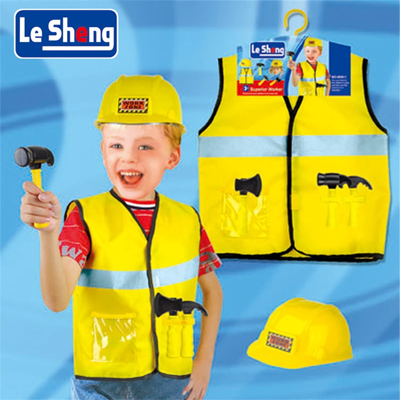 Halloween Kleuterschool Ingenieur Kostuum Cosplay Play House Party Professionele Uniform Set Leermiddelen Voor Voorschoolse Kinderen