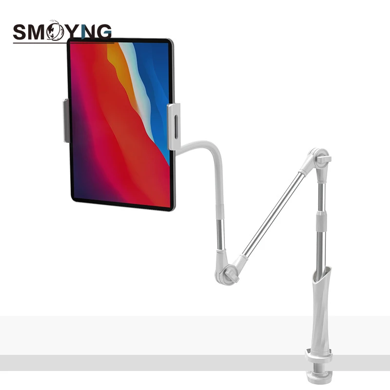 

SMOYNG Lazy Bed Tablet Phone Holder 360 Adjustable Support For Xiaomo iPhone iPad Pro 12.9 Stand Desktop Clip Mount Bracket