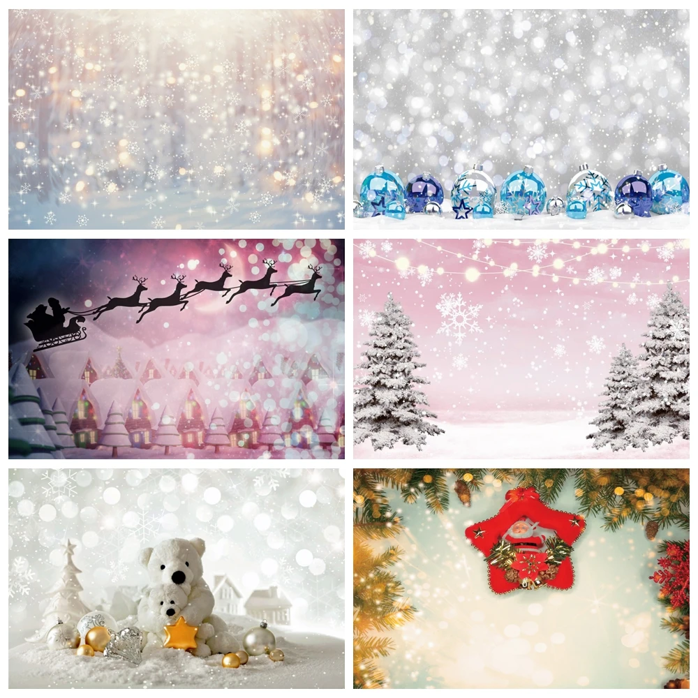 Yeele شجرة عيد الميلاد الشتاء ضوء ندفة الثلج Bokeh ثلج الطفل التصوير خلفية التصوير الخلفيات لاستوديو الصور