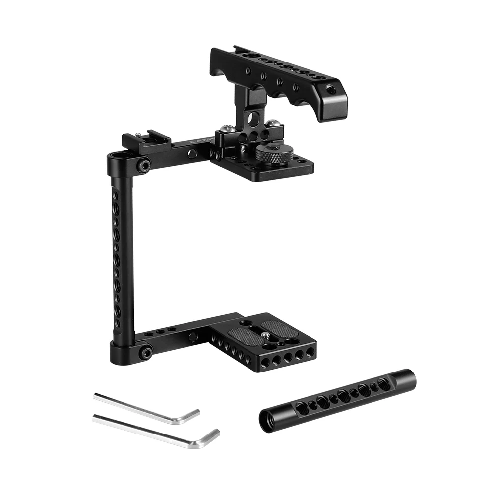 Impianto di perforazione della gabbia della fotocamera CAMVATE per Canon 550D,500D,450D,760D,7D MarkII,5D MarkII,5D MarkIII,5DS,5DSR,D7000,D7100,a58,a7,a7II,A99,GH5