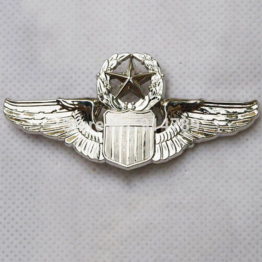 

U.S. AIR FORCE USAF MILITARY COMMAND PILOT METAL WINGS BADGE PIN BROOCH