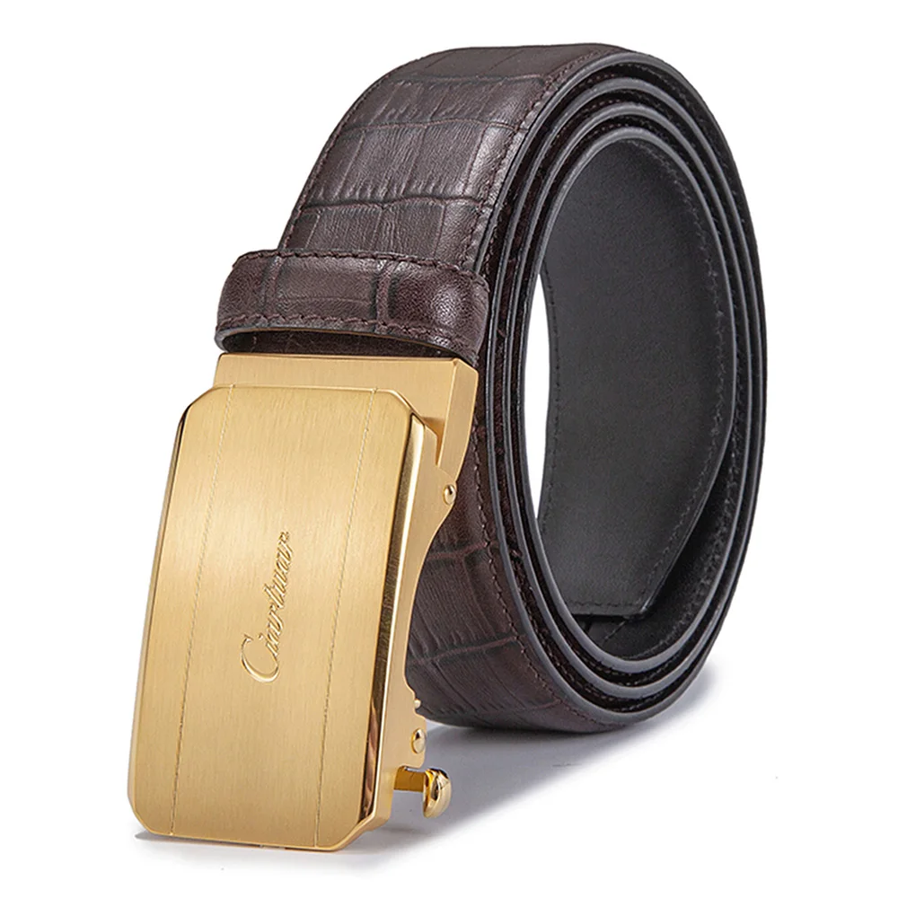 Ciartuar Genuine Leather Belt Automatic Buckle Belts for Men Waist Belts Luxury Designer Belt High Quality Fashion Elegant Gifts