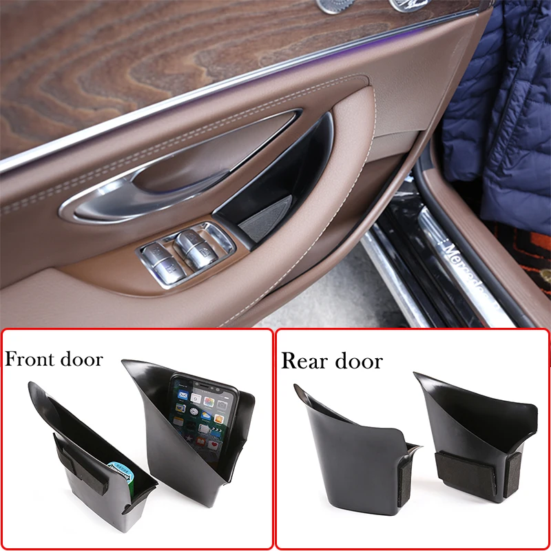 For Mercedes Benz E-Class W213 2016-2021 Car Front Rear Door Handrail Sort Out Storage Box Auto Interior Accessories