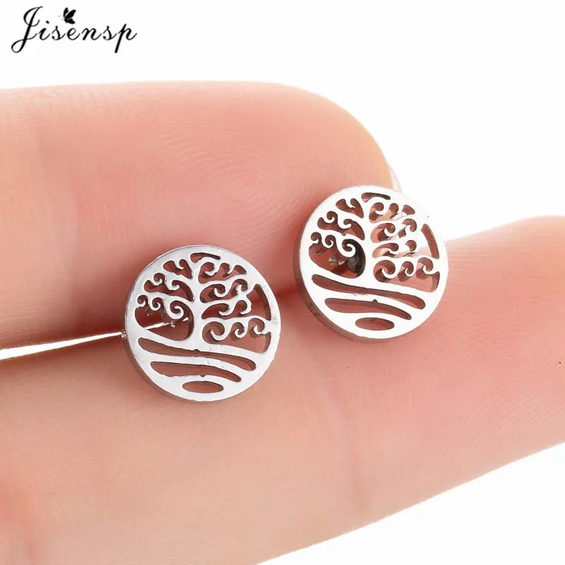 Women's Tiny Music Note Stainless Steel Stud Earrings