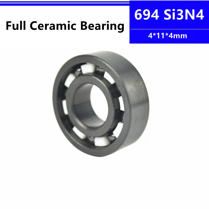 

4pcs/10pcs Si3N4 694 4*11*4mm silicon nitride full Ceramic deep groove ball bearing 4x11x4mm high speed abrasion resistant