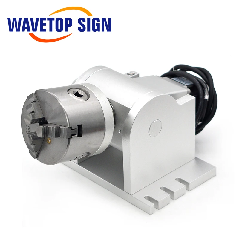 Wavetopsign Draagbare Roterende Werktafel Chuck 80Mm Kleine Smart Rotary Werktafel Voor Laser-markering Machine