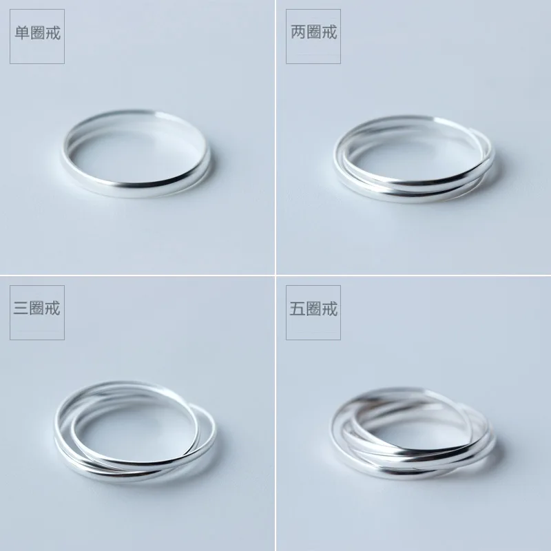 Size 5-20 Wish Finger Women Ring 925 Sterling Silver Minimalist Layers Rings For Women 925 Silver Fine In Jewerly Rings Woman - Image 2
