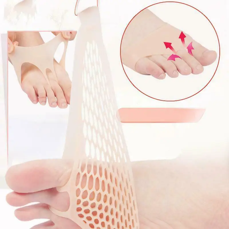 

New Brand Silicone Honeycomb Forefoot Pad Foot Versatile Use Reusable Pain Relief A Pair Toe Protective Cover