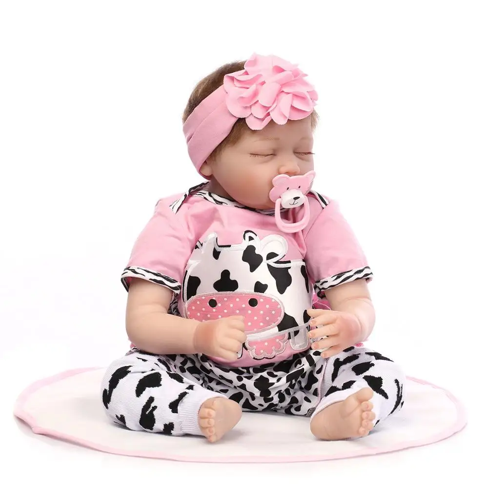 

2020 New Design Alive Babies Dolls Reborn 22 Inch Boneca soft Silicone Baby Doll Toy Realistic girl Kids Birthday Xmas Gift