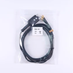 compatible with GE KBA-531 Ultrasonic cable compatible  with style LEMO 00 Plug to one microdot and one large microdot