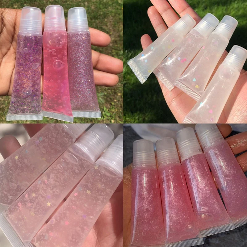 

10pcs/lot 10ml Empty Lipstick Tube Lip Balm Soft Tube Makeup Squeeze Clear Lip Gloss Container DIY Lip Gloss Tools