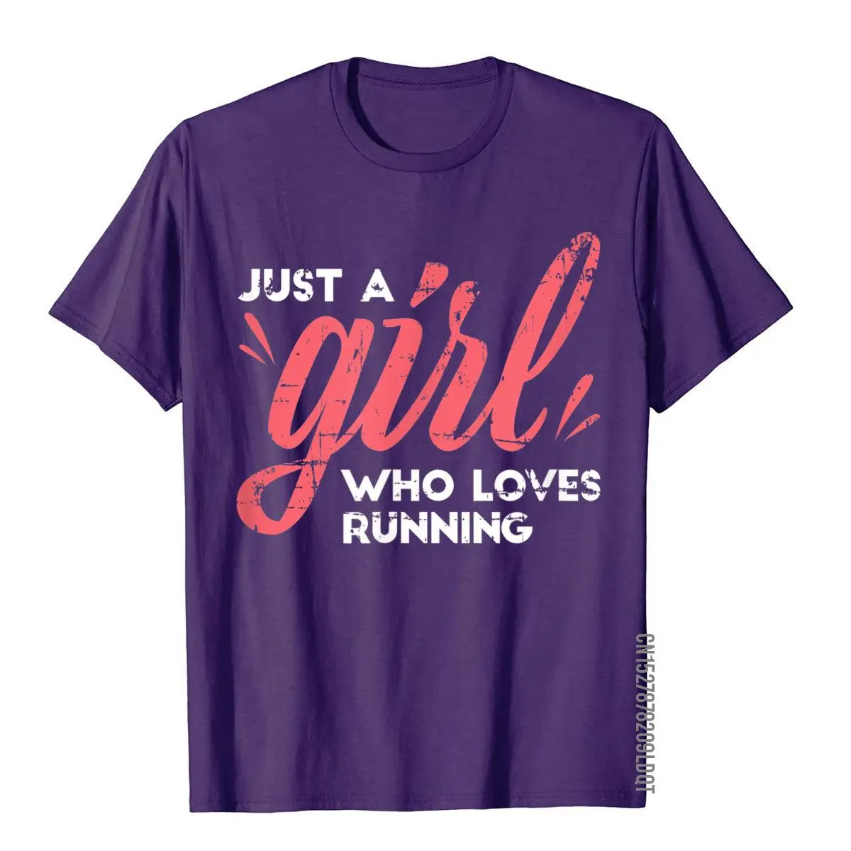 Just A Girl Who Loves Runnin Girl Track And Field Runnin T-Shirt Tops T Shirt Brand New Design Cotton Mens T Shirt Comics