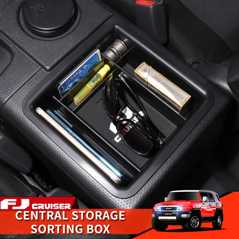 06-21 Year Toyota FJ Cruiser Accessories Interior Modification Central Storage Sorting Box Stratification Sort Out Decoration