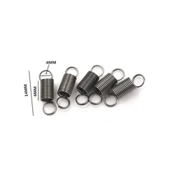 10pcs/pack 15mm Draw To 30mm Stainless Steel small Tension Springs With Hook For Tensile DIY Toys