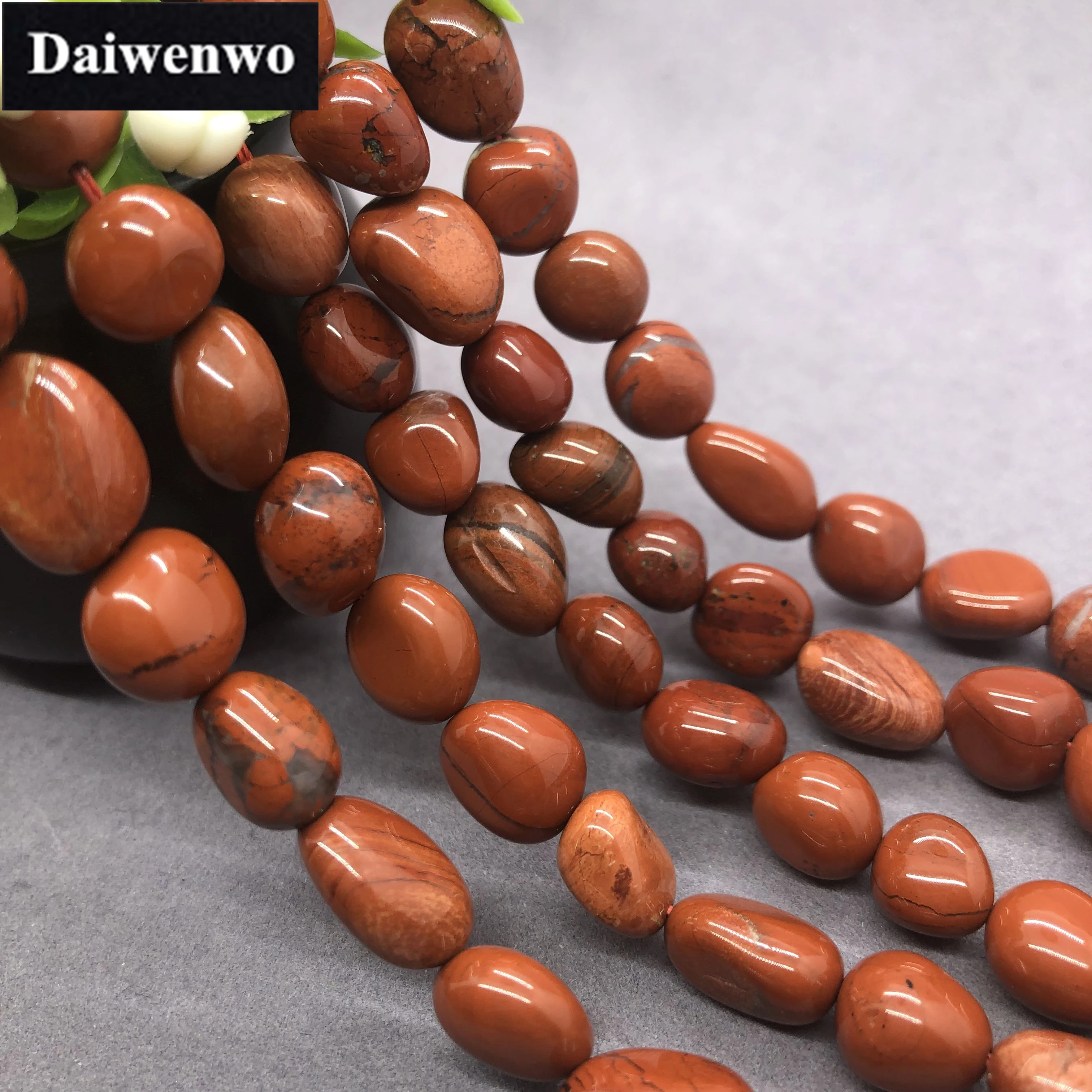 Poppy Jasper Beads Natural Loose Stone Irregular Gravel Semi Precious Diy