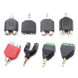 Złącze RCA wtyczkę rozdzielacza 3.5mm do 2 złącze RCA 3.5 męskiej i żeńskiej do AV Audio 2 w 1 zestaw słuchawkowy Stereo słuchawki Dual Adapter Audio