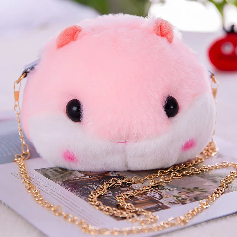 2020 new small fresh literary dumb cute hamster coin purse girl cute crossbody shoulder bag