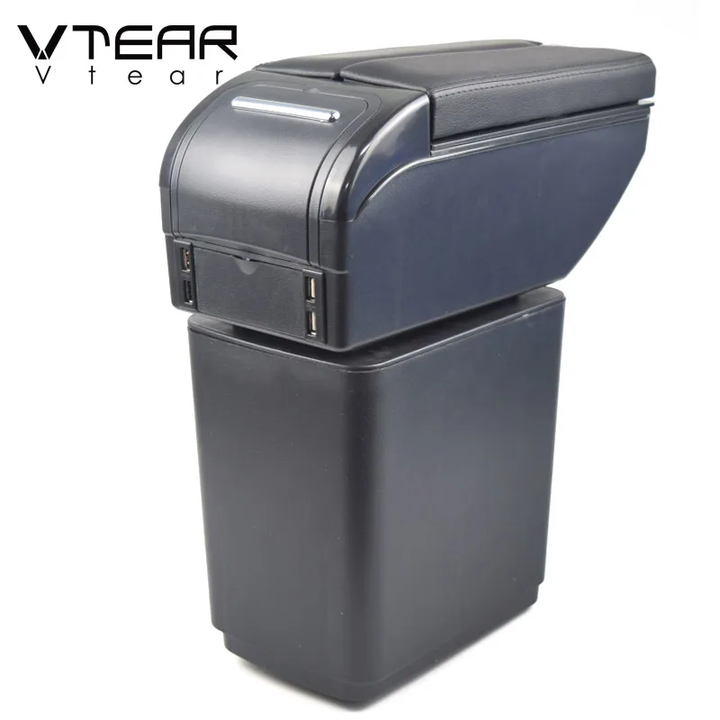 Vtear For Citroen Berlingo Peugeot Partner Tepee Car Armrest ABS Arm Rest Car-Styling Armrest Box Center Console USB Accessories