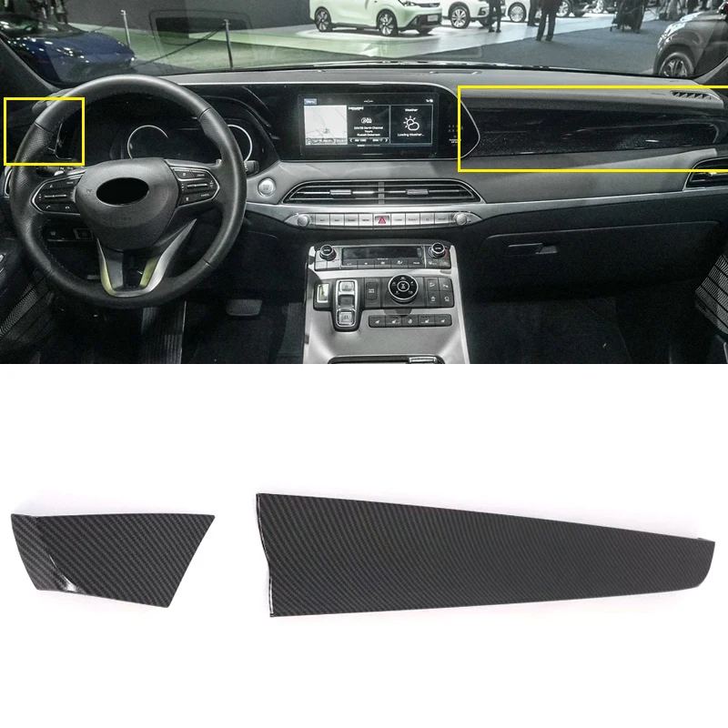 

For Hyundai Palisade 2019 2020 LHD ABS Center Middle Console Control Panel Trims Cover Stickers Interior Car Styling Accssories