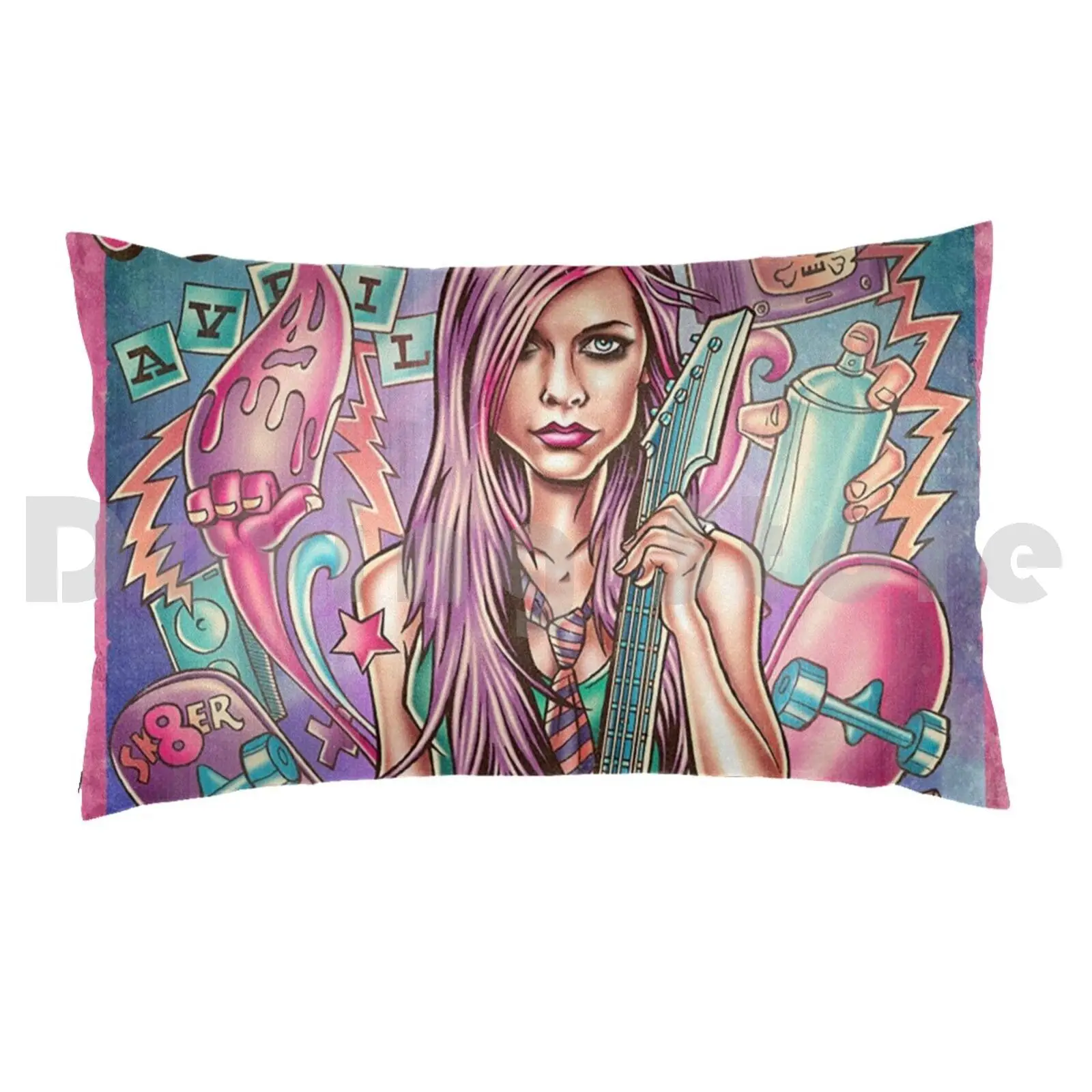 Vintage Avril LavignePillow case Avril Lavigne Avril Lavigne Lavigne And Roll Music Singer