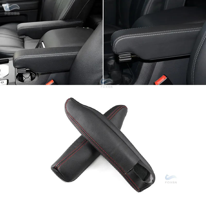 

For Land Rover Discovery 3 4 2004-2016 For Range Rover Sport 2005-2013 Seat Armrest Handle Cover Trim Black Leather W/ Foam-red