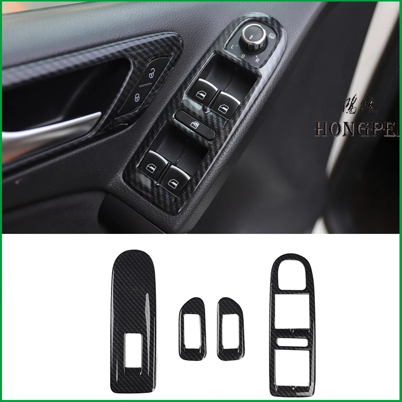 

For Volkswagen VW Golf 6 MK6 2008-2011 Interior Handle Window Lift Switch Panel Cover Sticker Trim Accessories car-styling