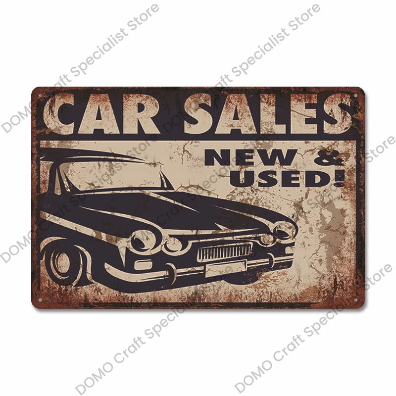 Dad\'s Garage Metal Tin Signs Poster Vintage Route 66 Car Metal Tinplate Retro Plaque Garage Tire Shop Wall Art Decor 20x30cm