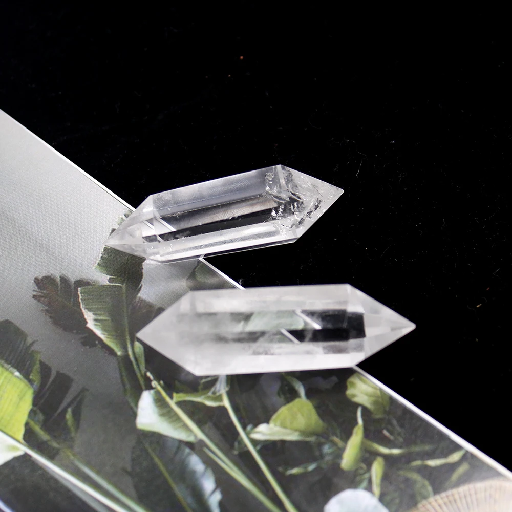 Runyangshi Natural White Crystal 40-60MM 100% Quartz Crystal Stone clear quartz Point Healing Hexagonal Wand Treatment Stone