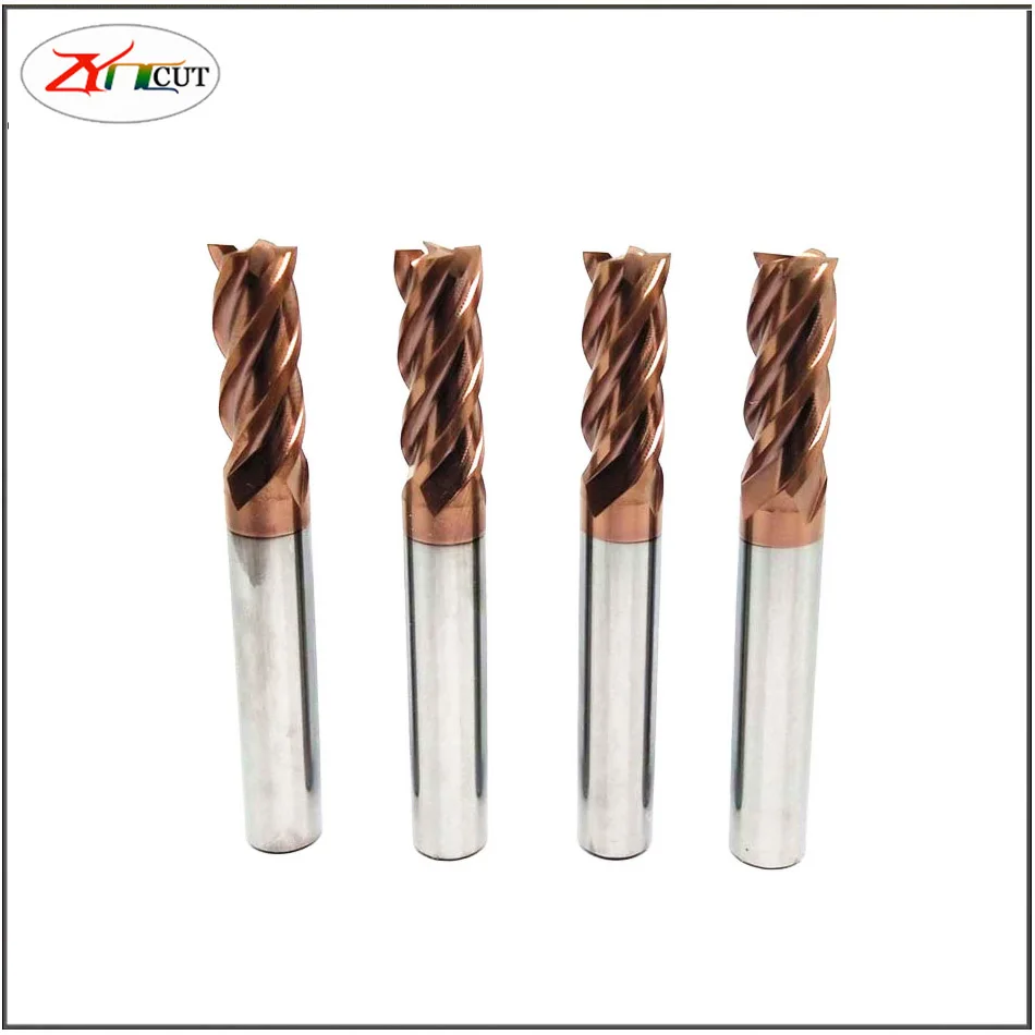 фреза по металлу 1.1-8.8mm HRC55 Milling Cutter Four edge decimal point non-standard carbide tungsten steel Flat bottom End mill