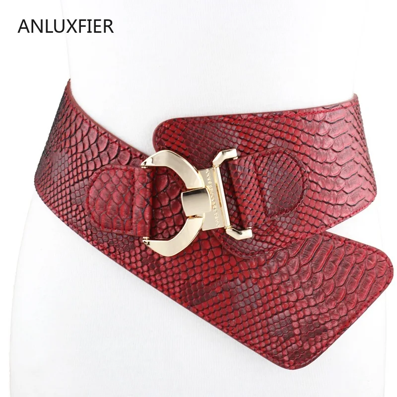 H9811 Waist Seal Ladies Wide Elastic Belt Female Simple Metal Buckle High Quality Fashion Leisure Waistband Luxury Cummerbunds