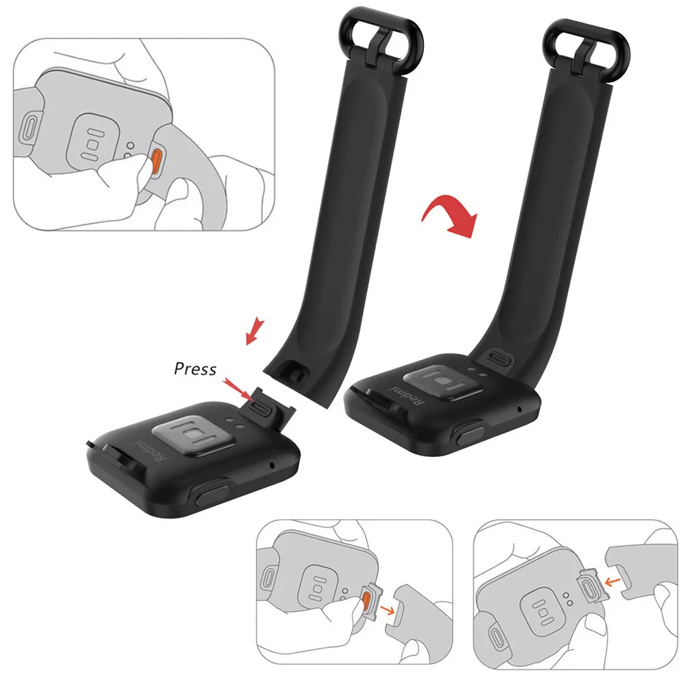 سيليكون حزام ل شاومي Mi ساعة ، استبدال سوار ، معصمه الأشرطة ، الرياضة اكسسوارات ، Redmi ساعة 2 ، 3 لايت ، نشط