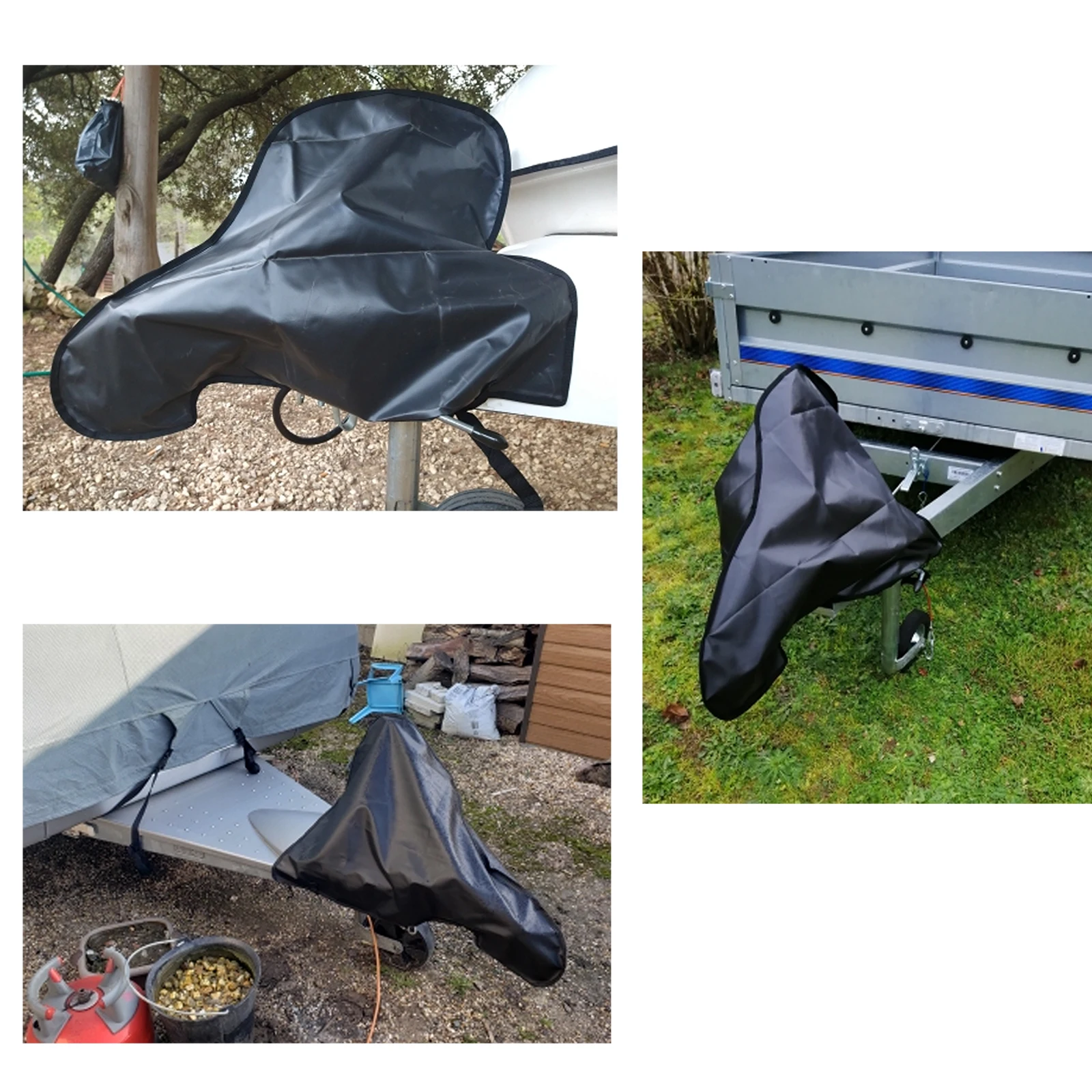 Universal 89x63cm Waterproof Trailer Caravan Towing Hitch Cover Anti Rain Snow Dust Dustproof Protector for RV Tow Coupling Lock