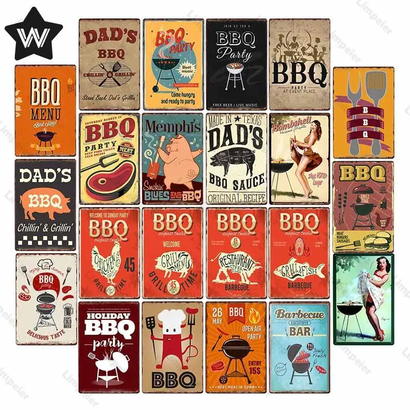 

Жестяной плакат для барбекю, металлический плакат, жестяной значок для папы, металлическая фотонаклейка для стен в стиле ретро для декора клубной мужской пещеры