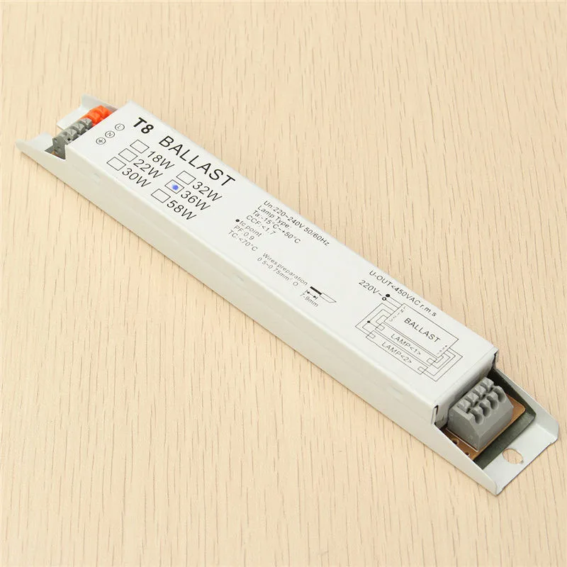 220-240V AC 2x18W 2x30W 2x36W 2x58W Tensione Larga T8 Lampada Fluorescente Alimentatore Elettronico Reattori