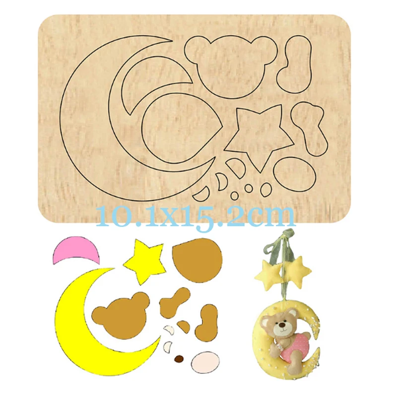 

Cute Dear Moon Cutting Wood Dies DIY New Keychain Pendant Leather Bag Suitable For Common Die Cutting Machines on the Market