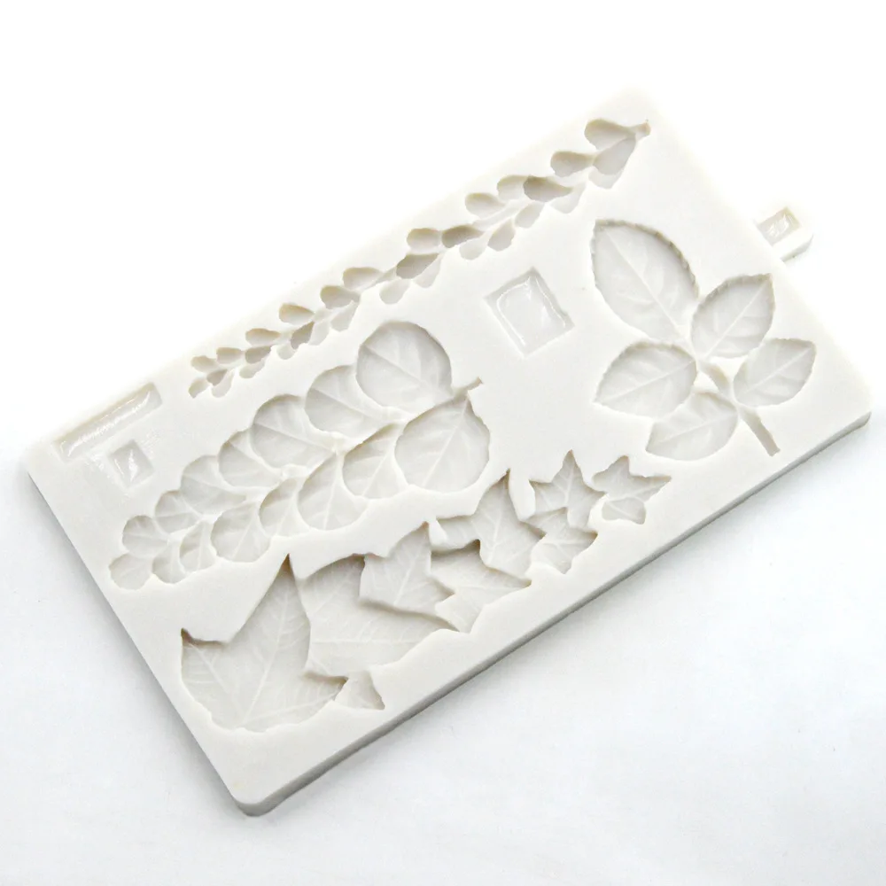 Succulent Ivy Rose Eucalyptus Leaves Silicone Mold Trailing Mould Fondant Cake Decorating Tools Sugarcraft Flower Tools K891