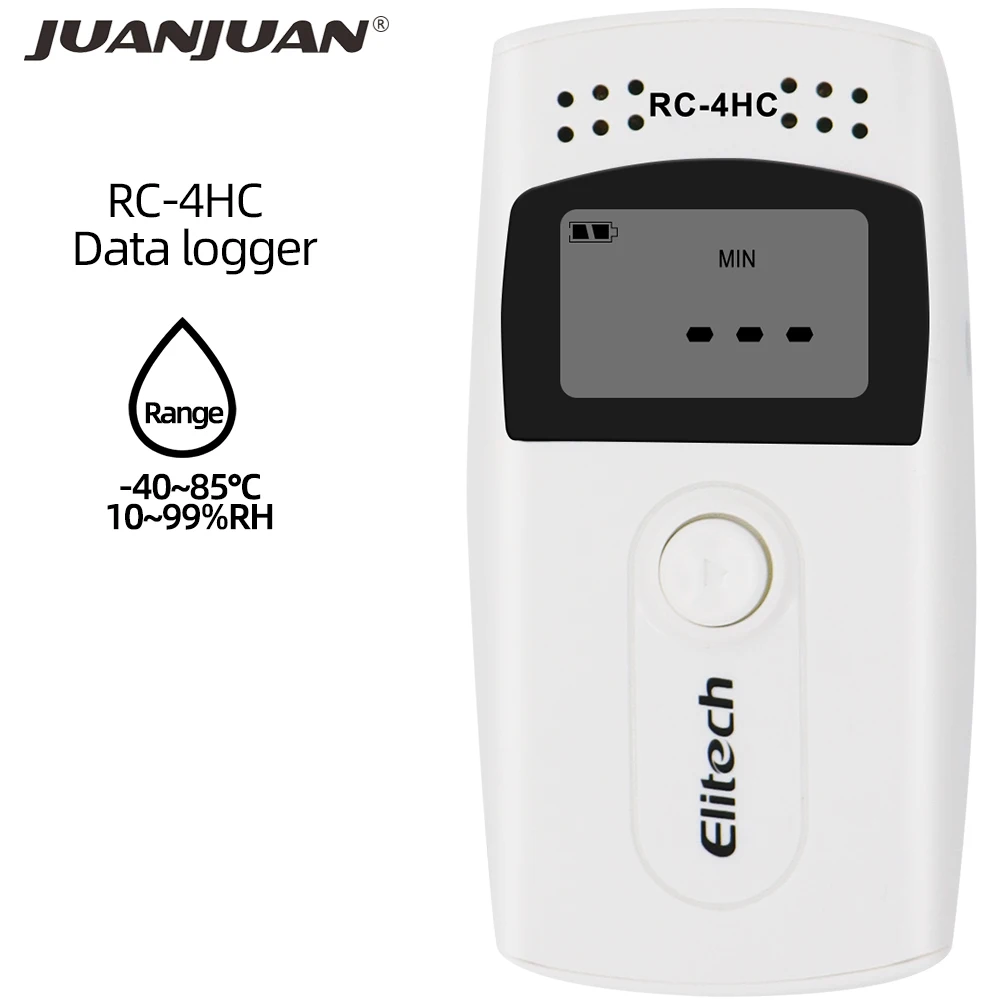 Grabadora de RC-4 y RC-4HC, registrador de datos de temperatura, LCD, Digital, USB, alta precisión, con Sensor NTC incorporado, termómetro