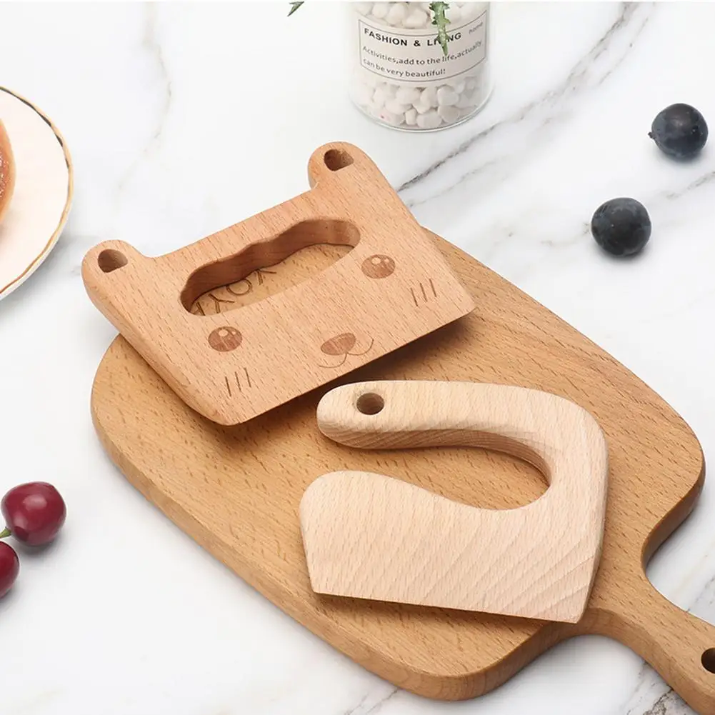 

Hot Kids Wooden Cutter For Cooking Safe Kitchen Cutting Toy DIY Tool For Cutting Veggies Environmental Protective Cute Gifts