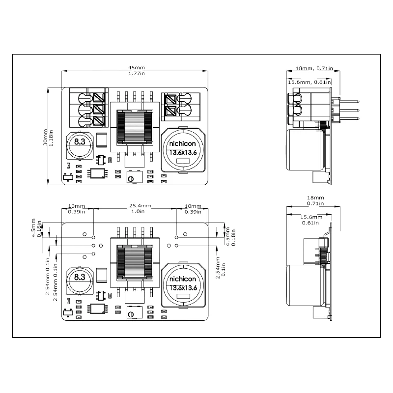 NCH6300HV Nixie Tube Boost Power Supply Module DC 3.7V- 15V TO 100-230V 160V 170V FOR Glow Tube Clock Magic Eye  12V 5V USB