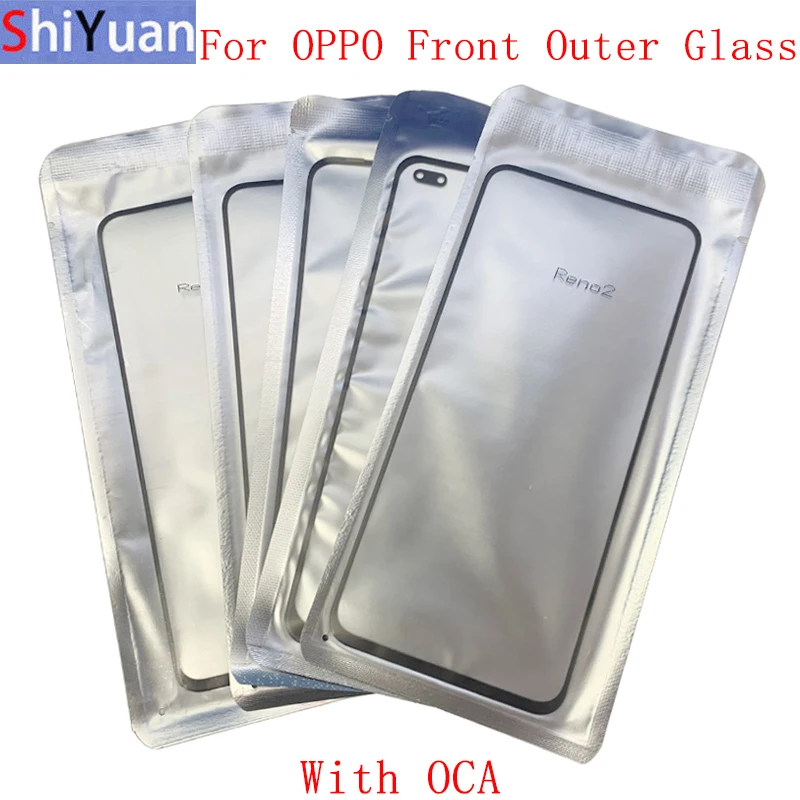 

5Pcs Front Outer Glass Lens Touch Panel Cover For OPPO A93 A92 A92S A91 A83 A73 A72 A55 A53 A52 Glass Lens with OCA Repair Parts