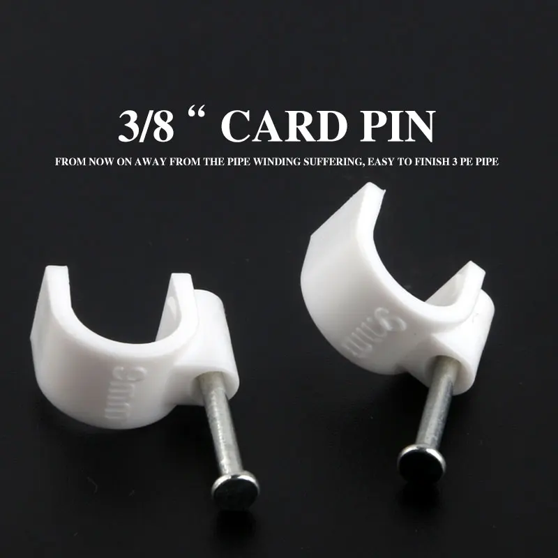 3/8 "PE 파이프 벽 고정 기본 클립, RO 물 빠른 커넥터 직경 9.5mm 피팅 필터 시스템 부품 못 놓기 및 배선