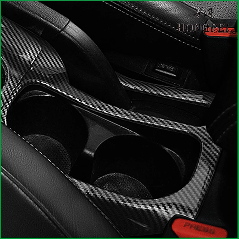 Car Styling Interior decoration Water Cup Holder Panel Moulding Cover Sticker Trim For Mitsubishi ASX 2011-2017 LHD Auto Parts